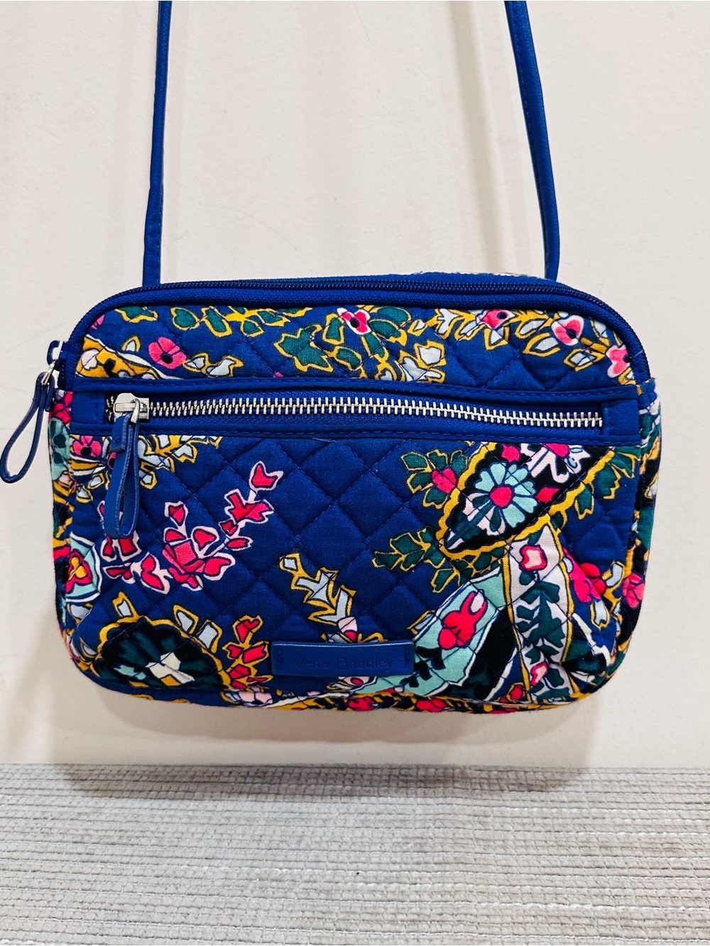 Vera Bradley Iconic RFID Little Crossbody In the Pattern of Romantic Paisley